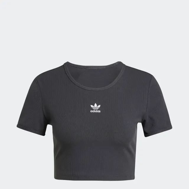 CAMISETA ESSENTIALS CROPPED RIB