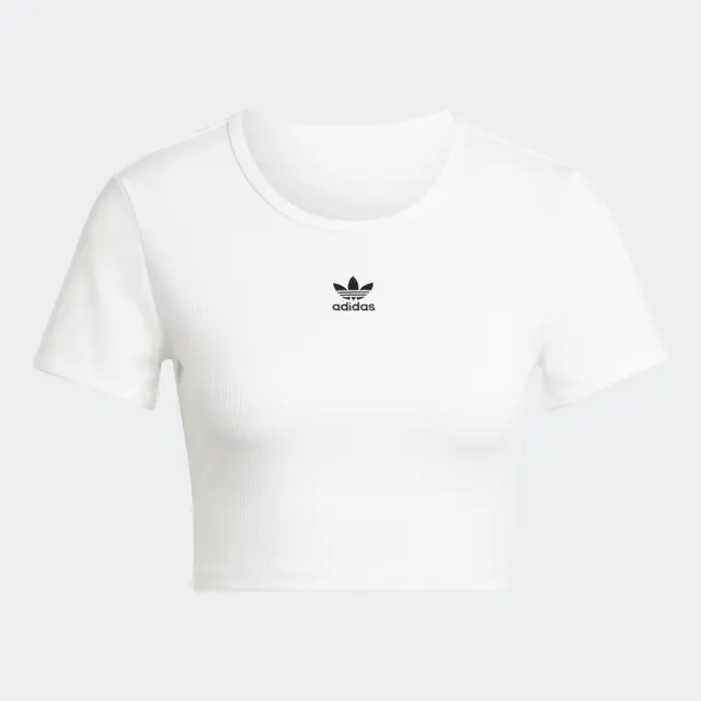 CAMISETA ESSENTIALS CROPPED RIB